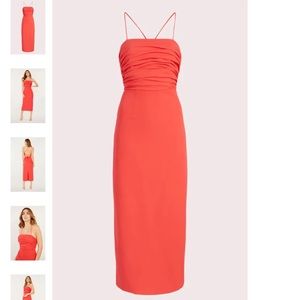 Only worn once!Cinq a sept Judy dress in chili pepper. Size 4.